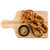 TableCraft Products 79A 13 1/2" W x 7 1/2" D x 3/4" H 2-3/4" Dia. Natural Finish Wood Bread Board