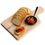 TableCraft Products 79A 13 1/2" W x 7 1/2" D x 3/4" H 2-3/4" Dia. Natural Finish Wood Bread Board