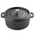 TableCraft Products 10748 16 Oz. With Lid & Handles Stainless Steel Knob Cast Iron Black Cocotte