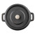 TableCraft Products 10748 16 Oz. With Lid & Handles Stainless Steel Knob Cast Iron Black Cocotte