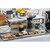 TableCraft Products R2212 22" W x 12" D x 1 1/2" H Rectangular 18/8 Stainless Steel Rice Pattern Remington Collection Tray