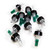 TableCraft Products 4243A 3/4 Oz. Clear Spout Cash & Carry Proper Pour With Green DipTube And Black Collar