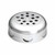 TableCraft Products P260CH 6 Oz. Chrome Plated Perforated Plastic Top Swirl Polycarbonate Jar Shaker - 12/Case