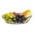TableCraft Products 10536 9" W x 6" D x 2 1/2" H Oval Metal Black Powder Coat Finish Petal Collection Serving Basket