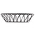 TableCraft Products 10536 9" W x 6" D x 2 1/2" H Oval Metal Black Powder Coat Finish Petal Collection Serving Basket
