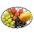 TableCraft Products 10536 9" W x 6" D x 2 1/2" H Oval Metal Black Powder Coat Finish Petal Collection Serving Basket