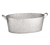 TableCraft Products GT2313 4.4 Gal. 22.75" W x 13.25" D x 7.25" H Oval Galvanized Steel Galvanized Collection Beverage Tub