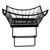 TableCraft Products GMT2113 21" W x 13" D x 5-1/2" H Black Rectangular Metal Grand Master Transformer Collection Transformer Basket