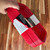 TableCraft Products C1077R 10.75" W x 7.75" D x 1.5" H Red Polypropylene Cash & Carry Grande Baskets - 3 Packs of 12