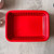 TableCraft Products C1077R 10.75" W x 7.75" D x 1.5" H Red Polypropylene Cash & Carry Grande Baskets - 3 Packs of 12