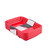 TableCraft Products C1077R 10.75" W x 7.75" D x 1.5" H Red Polypropylene Cash & Carry Grande Baskets - 3 Packs of 12