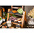 TableCraft Products MG3 12 3/4" W x 6 7/8" D Black Rectangular Melamine Frostone Collection Display Tray