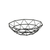 TableCraft Products 10463 8" W x 2" D Black Round Powder Coated Steel Delta Series Wire Basket