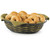 TableCraft Products BK17412 11.75" W x 9" D x 3" H Black Oval Artisan Collection Basket