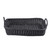 TableCraft Products M2493H 19" W x 14" D x 4" H Black Rectangular Polypropylene Ridal Collection Basket