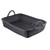 TableCraft Products M2493H 19" W x 14" D x 4" H Black Rectangular Polypropylene Ridal Collection Basket