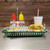 TableCraft Products 1079FG 11.75" x 8.5" x 1.5" Forest Green Rectangular Polypropylene Más Grande Platter Basket - 36/Case