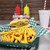 TableCraft Products 1079FG 11.75" x 8.5" x 1.5" Forest Green Rectangular Polypropylene Más Grande Platter Basket - 36/Case