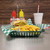 TableCraft Products 1079FG 11.75" x 8.5" x 1.5" Forest Green Rectangular Polypropylene Más Grande Platter Basket - 36/Case