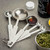 TableCraft Products H722A 5-Piece Stainless Steel Cash & Carry Measuring Spoon Set - 12/Case