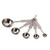 TableCraft Products H722A 5-Piece Stainless Steel Cash & Carry Measuring Spoon Set - 12/Case