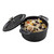 TableCraft Products 10747 With Lid & Handles Stainless Steel Knob Cast Iron Black Cocotte 8 Oz.