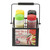 TableCraft Products SBC4 4-Compartment Black Powder Coated Cash & Carry Squeeze Bottle Caddy With Carrying Handle - 2/Case