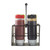 TableCraft Products SBC4 4-Compartment Black Powder Coated Cash & Carry Squeeze Bottle Caddy With Carrying Handle - 2/Case