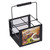 TableCraft Products SBC4 4-Compartment Black Powder Coated Cash & Carry Squeeze Bottle Caddy With Carrying Handle - 2/Case