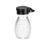 TableCraft Products BH2MPBK 2 Oz. Clear Glass Beehive Salt Or Pepper Shaker With Black Hinged Flip Top