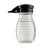 TableCraft Products BH2MPBK 2 Oz. Clear Glass Beehive Salt Or Pepper Shaker With Black Hinged Flip Top