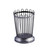 TableCraft Products 258 3.75" W x 3.75" D x 5.38" H Round Stainless Steel Cash & Carry Regent Bread Stick Holder