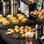 TableCraft Products MG16 16" Dia. Black Round Melamine Frostone Collection Display Tray