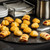 TableCraft Products MG16 16" Dia. Black Round Melamine Frostone Collection Display Tray
