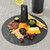 TableCraft Products MG16 16" Dia. Black Round Melamine Frostone Collection Display Tray
