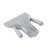 TableCraft Products PD8 8.13" W x 2" H x 9.25" D Clear Plastic Dual Handle French Fry Scoop