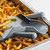 TableCraft Products PD8 8.13" W x 2" H x 9.25" D Clear Plastic Dual Handle French Fry Scoop