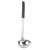 TableCraft Products AM5316BK 6 Oz. Stainless Steel Antimicrobial Ladle with 11 1/2" L Black Vinyl Coated Handle