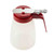 TableCraft Products PP10RE 10 Oz. Modern Design Red ABS Plastic Top Transparent Polypropylene Syrup Dispenser