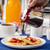 TableCraft Products PP10RE 10 Oz. Modern Design Red ABS Plastic Top Transparent Polypropylene Syrup Dispenser