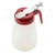 TableCraft Products PP10RE 10 Oz. Modern Design Red ABS Plastic Top Transparent Polypropylene Syrup Dispenser