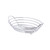 TableCraft Products H7176 13 3/4" W x 10 3/4" D x 3 1/4" H Oval Chrome Plated Serving Basket