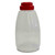 TableCraft Products PP64R 64 Oz. Clarified Polypropylene Red Option Dispenser