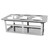 TableCraft Products SQH6 13" W x 7" D x 4 1/2" H Holds Up To (6) 16 Oz. Bottles 18/8 Stainless Steel Squeeze Bottle Template