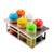 TableCraft Products SQH6 13" W x 7" D x 4 1/2" H Holds Up To (6) 16 Oz. Bottles 18/8 Stainless Steel Squeeze Bottle Template