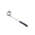 TableCraft Products AM5312BK 2 Oz. Stainless Steel Antimicrobial Ladle with 11 1/2" L Black Vinyl Coated Handle