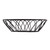 TableCraft Products 10535 8" W x 2 1/2" H Round Metal Black Powder Coat Finish Petal Collection Serving Basket