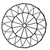TableCraft Products 10535 8" W x 2 1/2" H Round Metal Black Powder Coat Finish Petal Collection Serving Basket