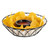 TableCraft Products 10535 8" W x 2 1/2" H Round Metal Black Powder Coat Finish Petal Collection Serving Basket