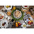 TableCraft Products 10535 8" W x 2 1/2" H Round Metal Black Powder Coat Finish Petal Collection Serving Basket